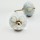 Grey & White Love Heart Decorative Round Ceramic Cabinet Knob Set of Two