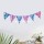 Blue Spiral Boho Cotton Fabric Bunting for Party Decoration
