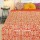 Orange Paisley Print Ikat Kantha Quilt Blanket Bedding Throw