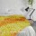 Yellow Multi Floral Print Reversible Supreme Boho Kantha Quilted Blanket Throw