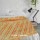 Green Orange Stripes Boho Floral Pattern Supreme Kantha Quilt Blanket Throw