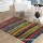 Multicolored Brown Boho Braided Striped Reversible Chindi Area Rag Rug 3X5 Ft
