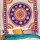 Orange & Purple Sun Moon and Stars Mandala Tapestry with Tassels