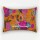 Orange Multicolored Tropicana Floral Bohemian Kantha Quilted Standard Size Pillowcase - Set of Two