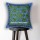 Blue Decorative Star Mirrored Square Throw Pillow Cover 16X16