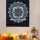 Black & Silver Medallion Mandala Tapestry - Poster Size 30X45 Inch