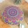 Purple Boho Lotus Mandala Round Floor Pillow Cover - 32 Inch