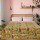 Peach Multi Frida Kahlo Printed Kantha Quilt Blanket Throw - Queen Full Size