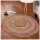 Multicolored Bohemian Round Natural Jute Chindi Braided Area Rug - 5 Ft Large 