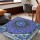 Blue Multi Elephants Featuring Large Boho Square Mandala Floor Pillow Cover - 36X36 Inch