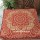 Red & Sparkle Gold Lotus Boho Large Mandala Square Floor Pillow Cover - 36X36 Inch