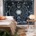 Boho Black White Mystic Galaxy Sun Moon Tapestry - Queen Size
