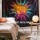 Multicolored Psychedelic Celestial Sun Moon Energy Wall Tapestry