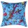 Large Turquoise Birds Floral Bohemian Decorative Square Kantha Throw Pillow Cover - 24X24 Inch