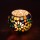Colorful Floral Mosaic Glass Votive Tea Light Candle Holder