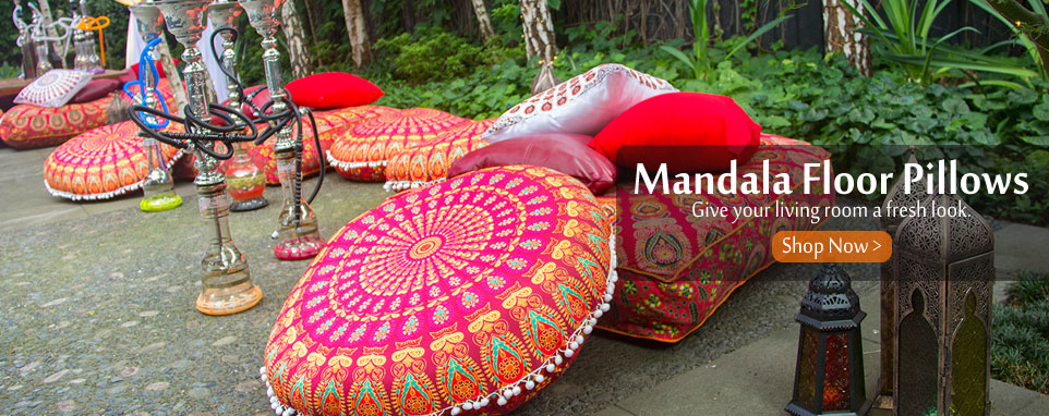 mandala floor pillows