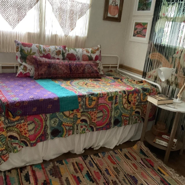 These are very pretty pillow shams that compliment my newly remodeled boho bedroom.