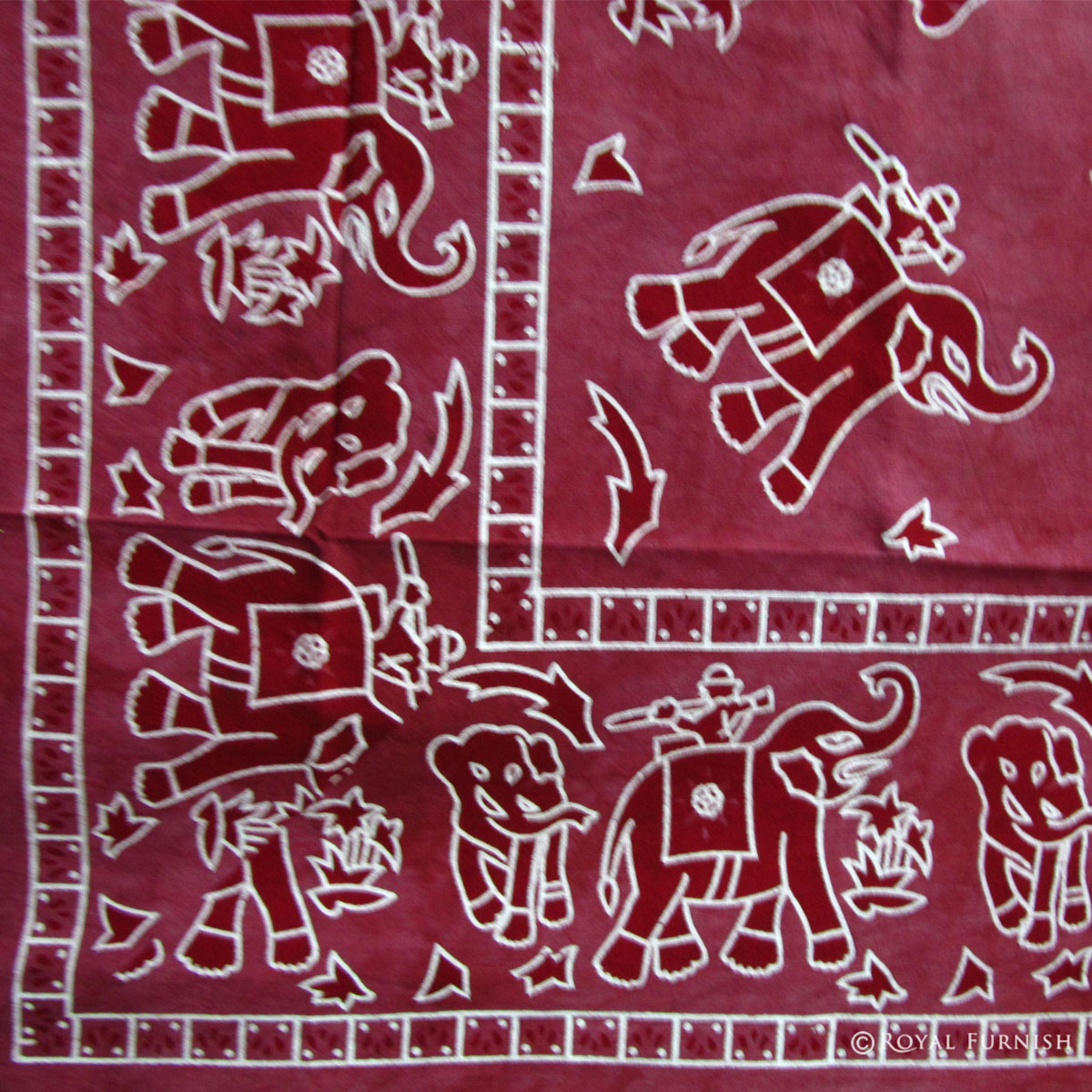 Twin Size Red Elephant Indian Hippie Tie Dye Dorm Decor Tapestry Wall ...