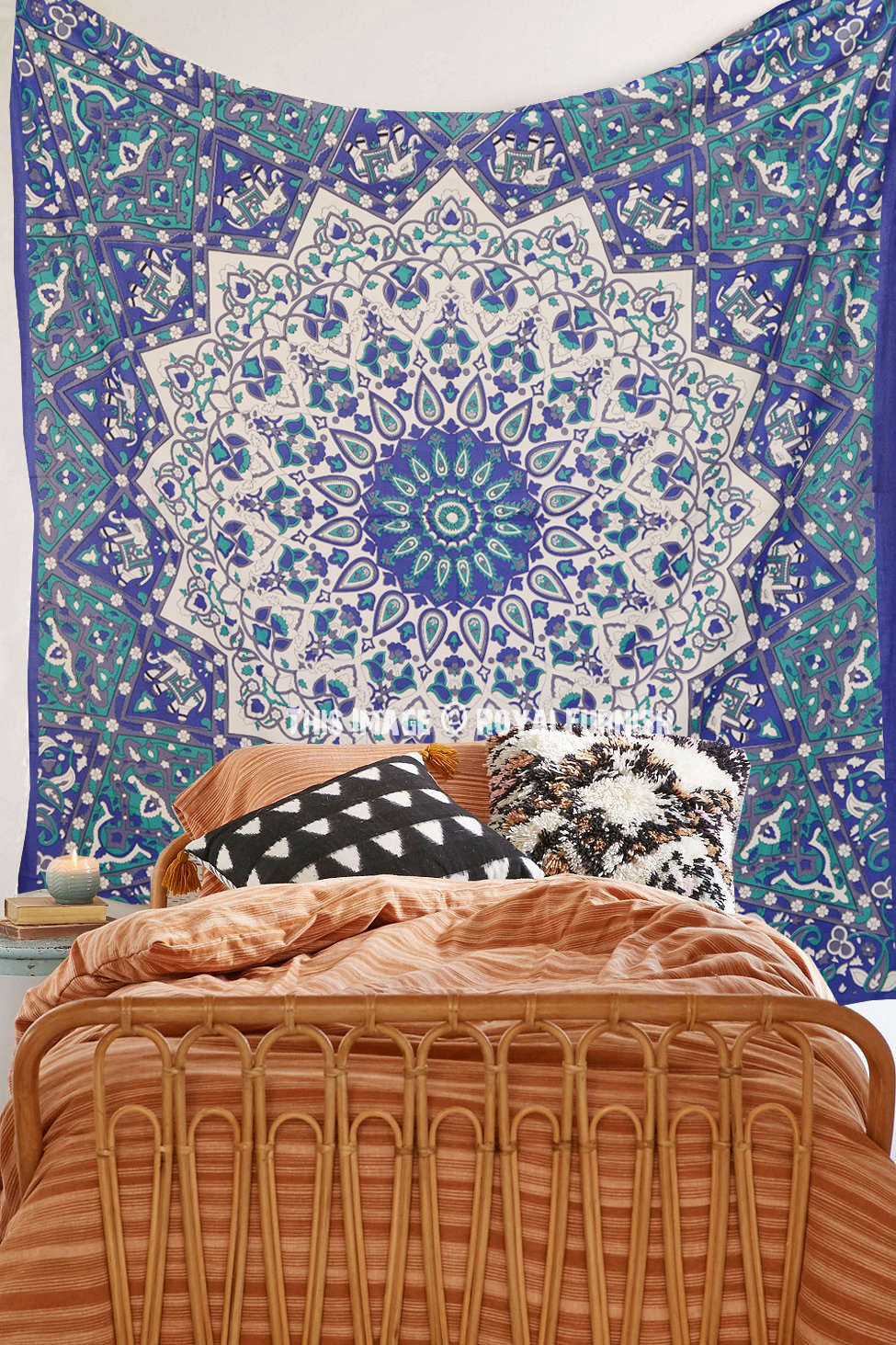 Urban Outfitters Tapestry Wall Hanging Star Mandala Queen Indian Hippie Throw 