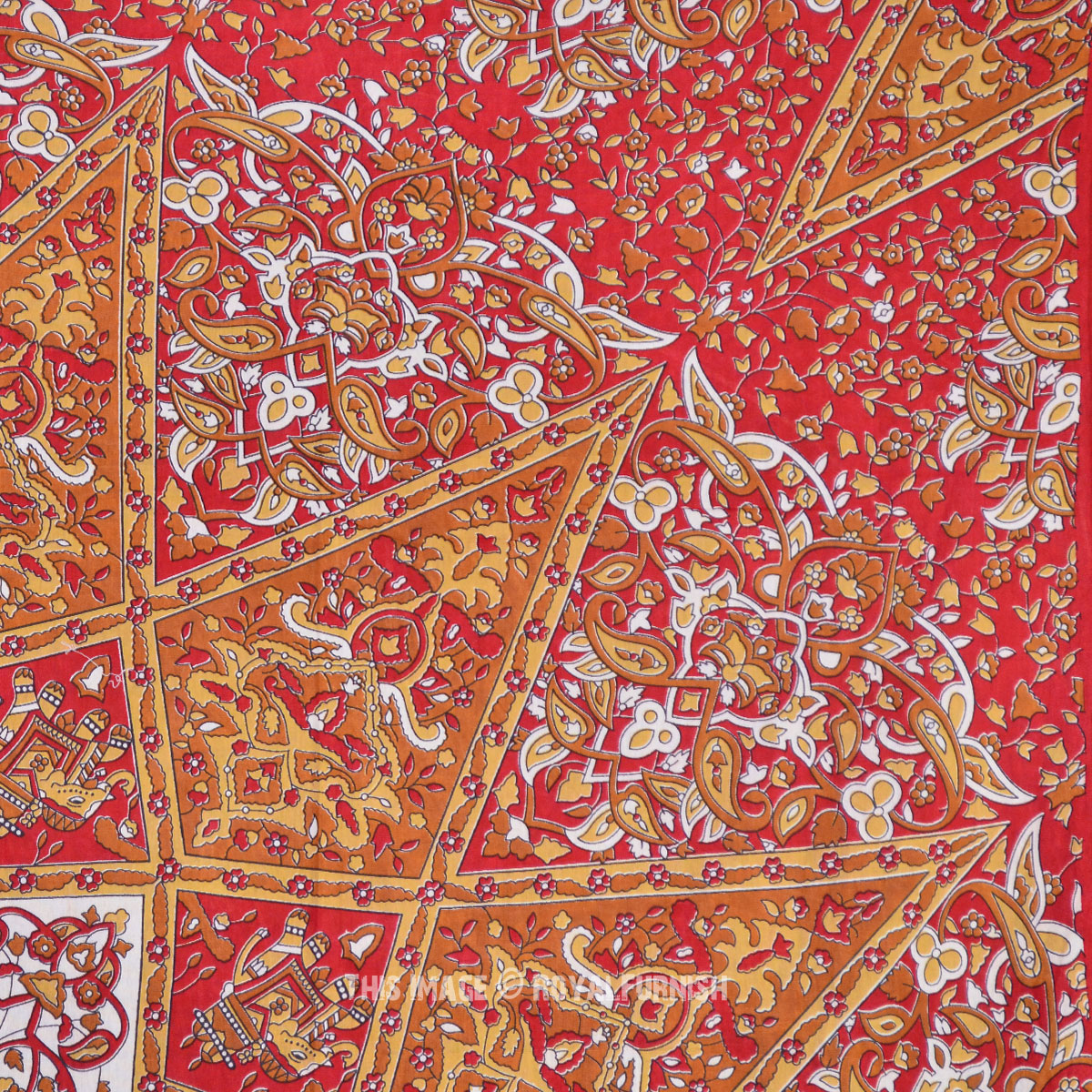 Red Indian Star Mandala Dorm Decor Tapestry Wall Hanging Bedspread ...