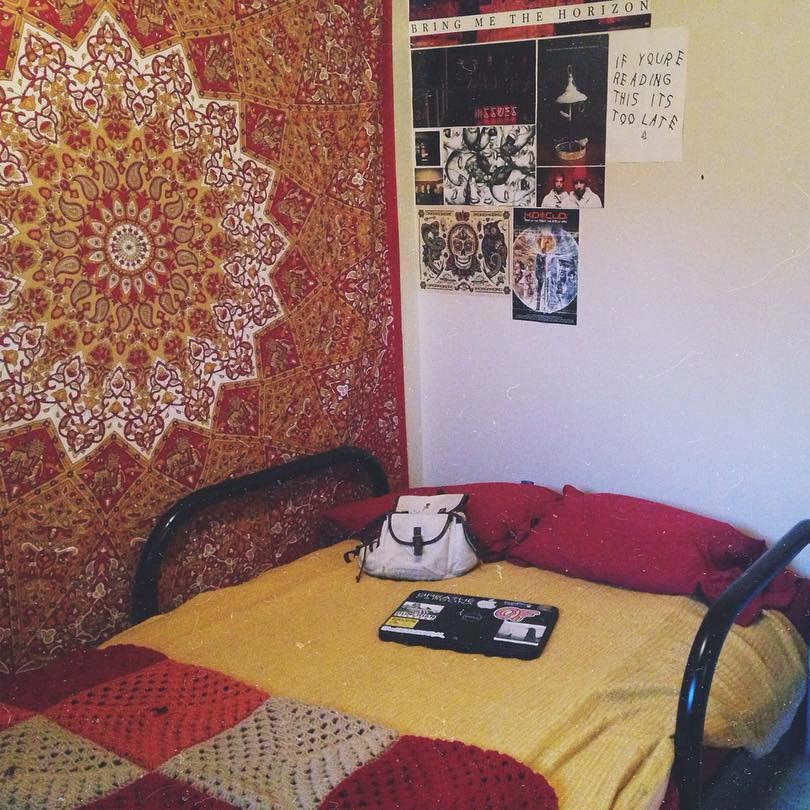 Red Indian Star Mandala Dorm Decor Tapestry Wall Hanging Bedspread ...