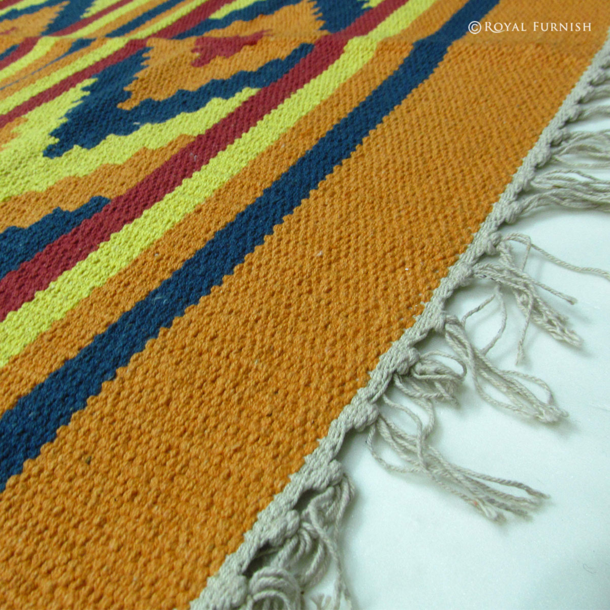 Hand Woven Geometric Kilim Rug