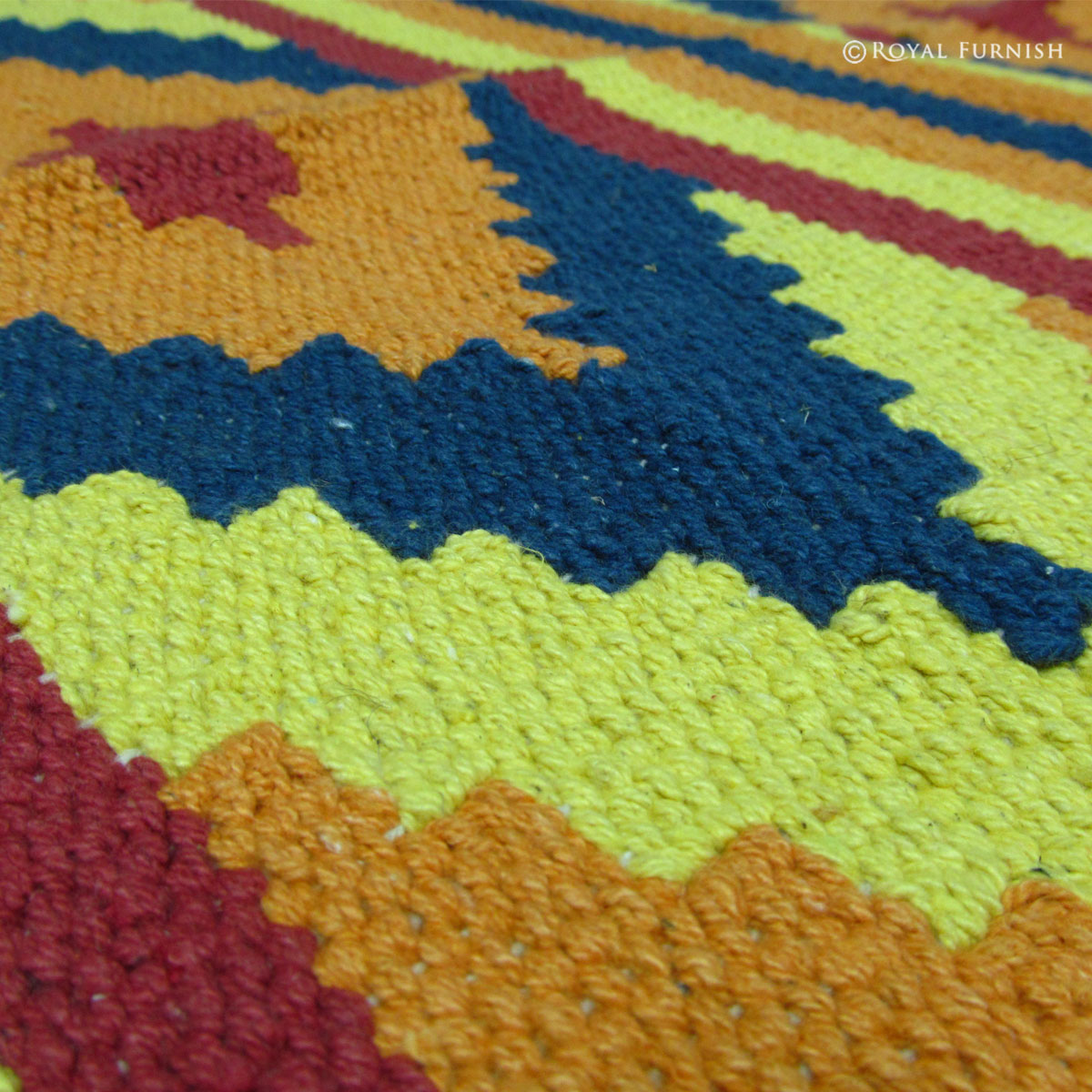 Hand Woven Geometric Kilim Rug