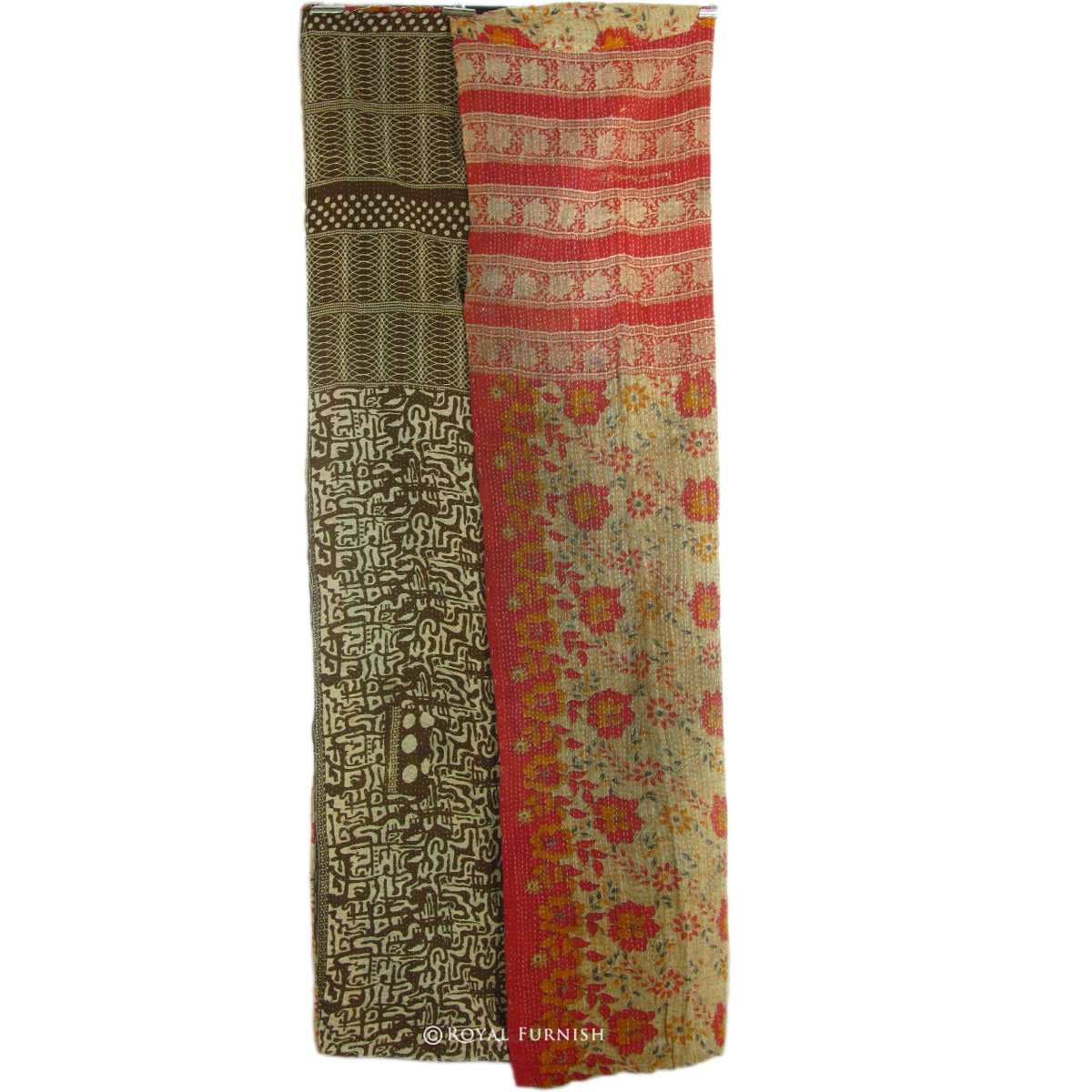 India Traditional Vintage Sari Kantha Throw Blanket