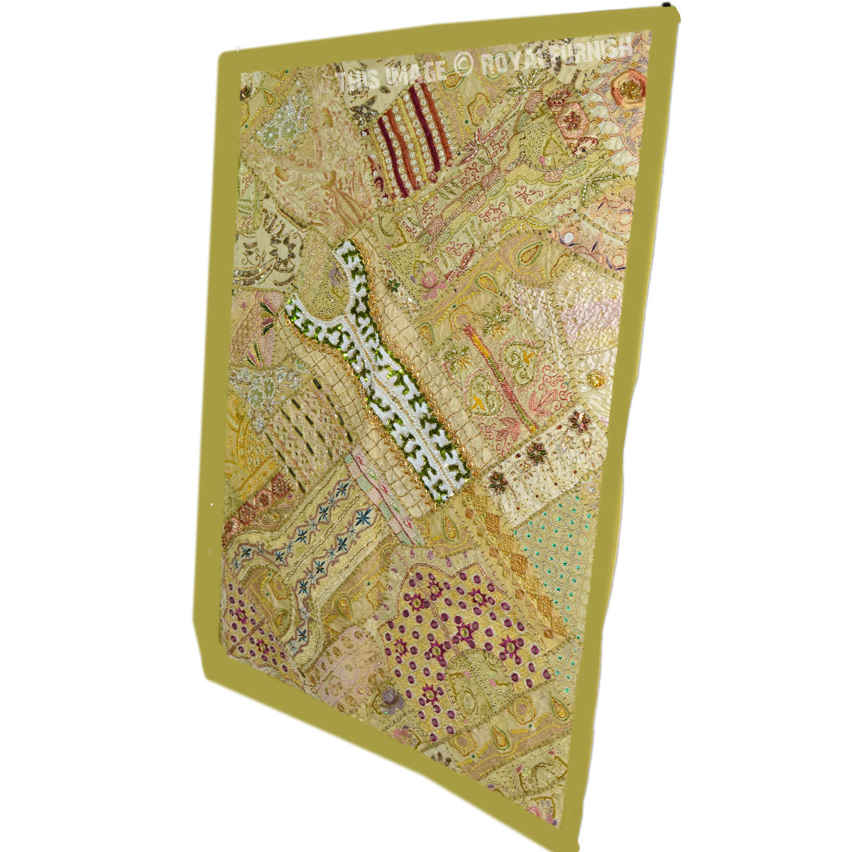 Big Size Heavy Antique and Expensive Beads Patchwork Tapestry Runner