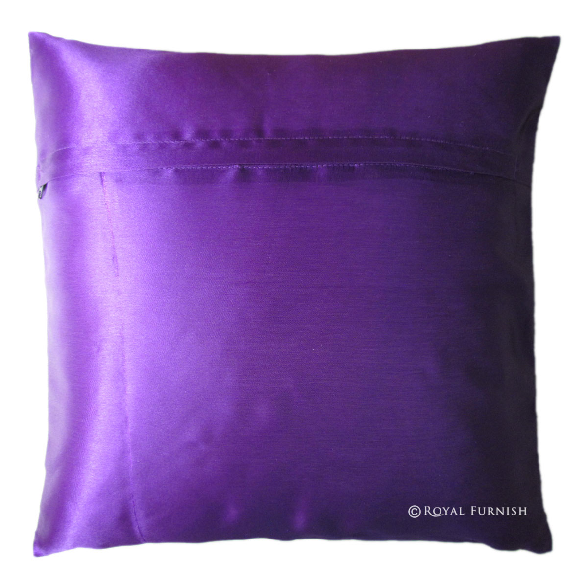 Indian Silk Brocade Floral Throw Pillow Sham For Couch