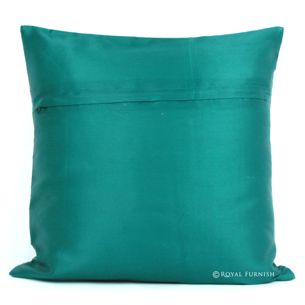 Vintage Silk Brocade Floral Toss Pillow Case