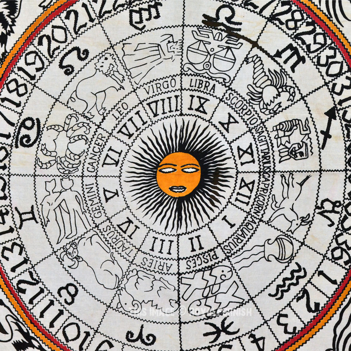Black and white astrology tapestry deals