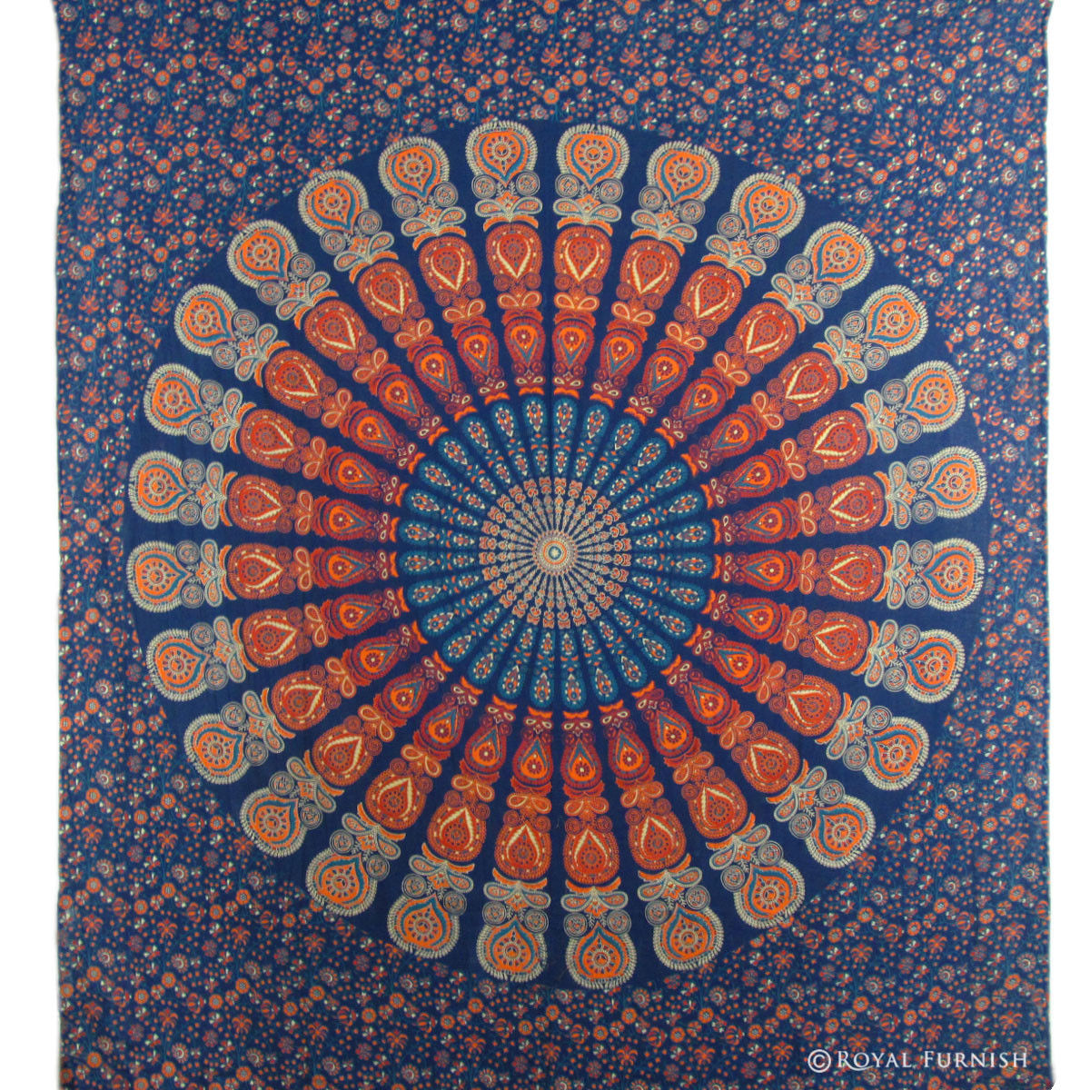 Blue Indian Floral Mandala Dorm Room Decor Hippie Tapestry Wall Hanging Bedspread Art Blue Indian Floral Mandala Dorm Room Decor Hippie Tapestry Wall Hanging Bedspread Art
