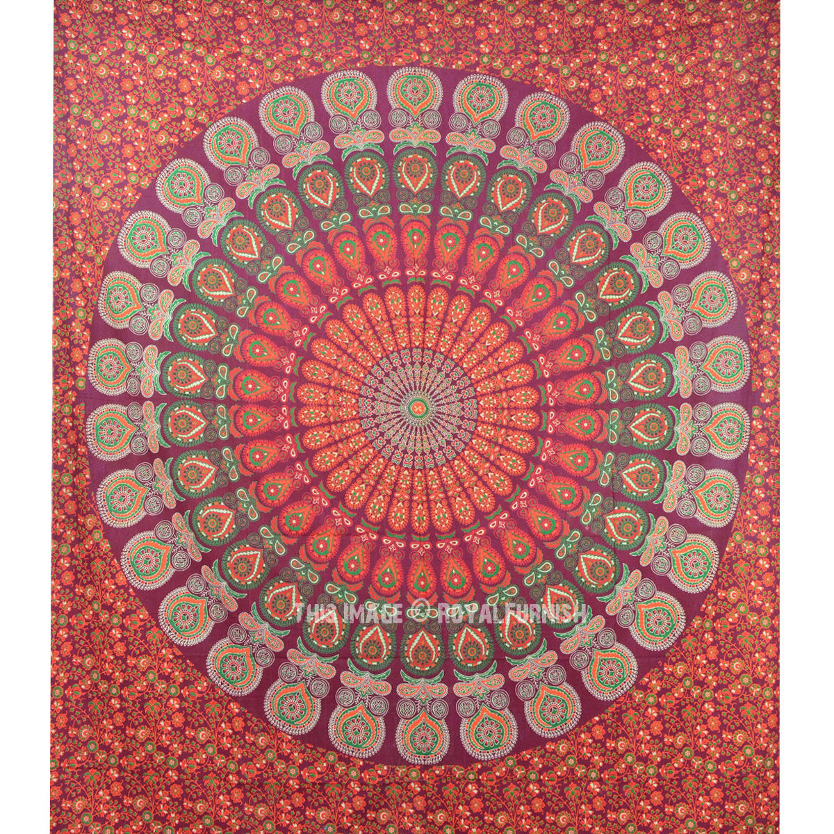 Indian Psychedelic Mandala Tapestry Wall Hanging Hippie Bed Cover ...