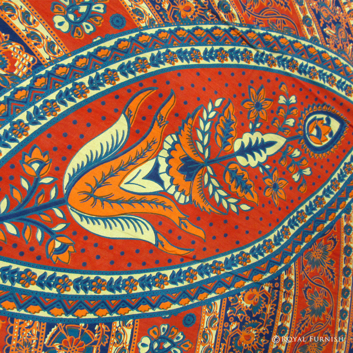 Beautiful Blue Indian Tapestry Wall Hanging Ethnic Decorative Wall 