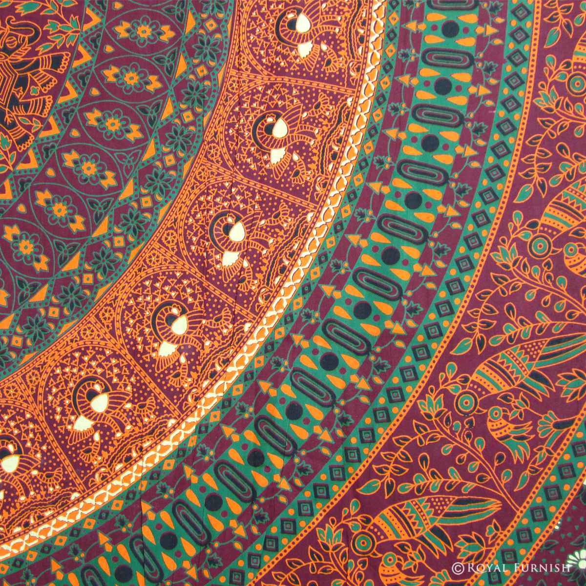 Psychedelic Indian Mandala Tapestry Throw Dorm Room Wall Hanging