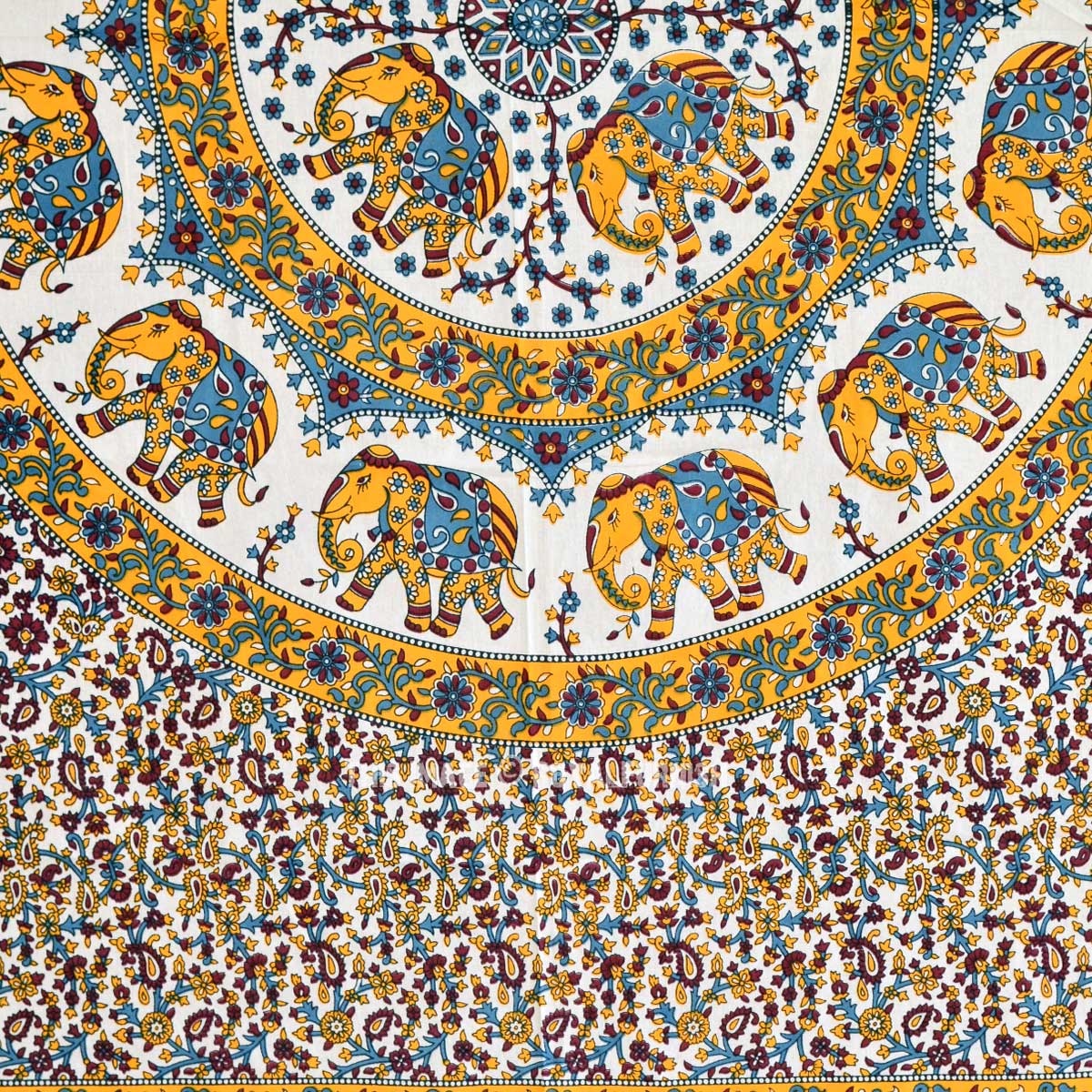 Multicolor Indian Elephant Mandala Hippie Tapestry Wall Hanging ...