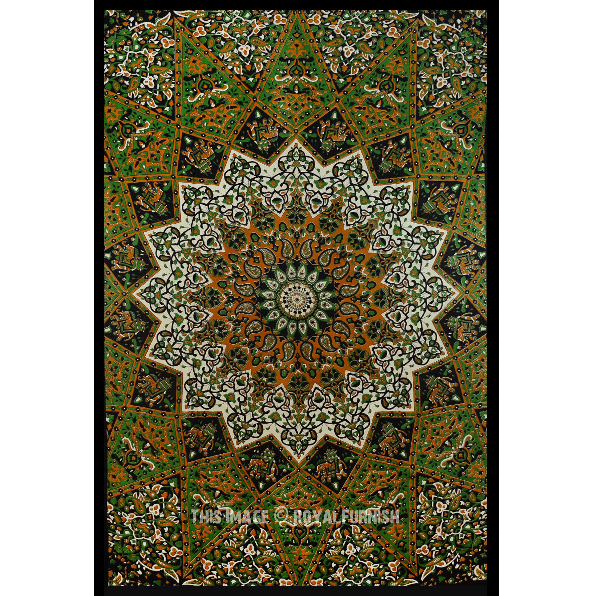 Black Twin Indian Star Print Hippie Dorm Decor Tapestry Wall Hanging ...