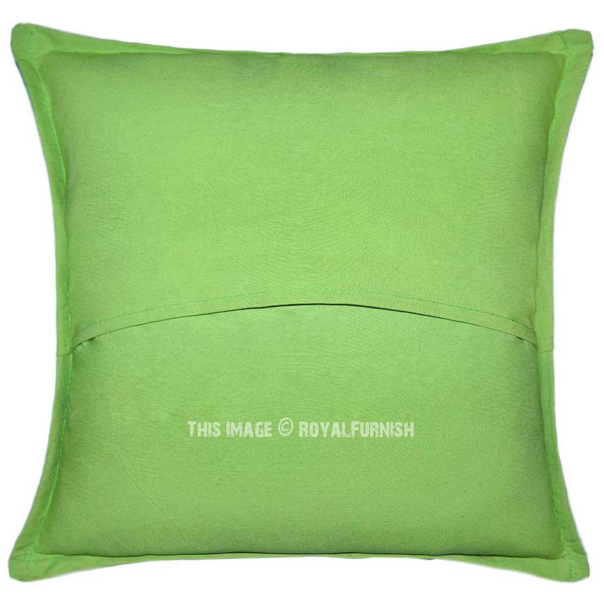 16" Multicolor Vintage Mirror Embroidered Throw Pillow Case Sham