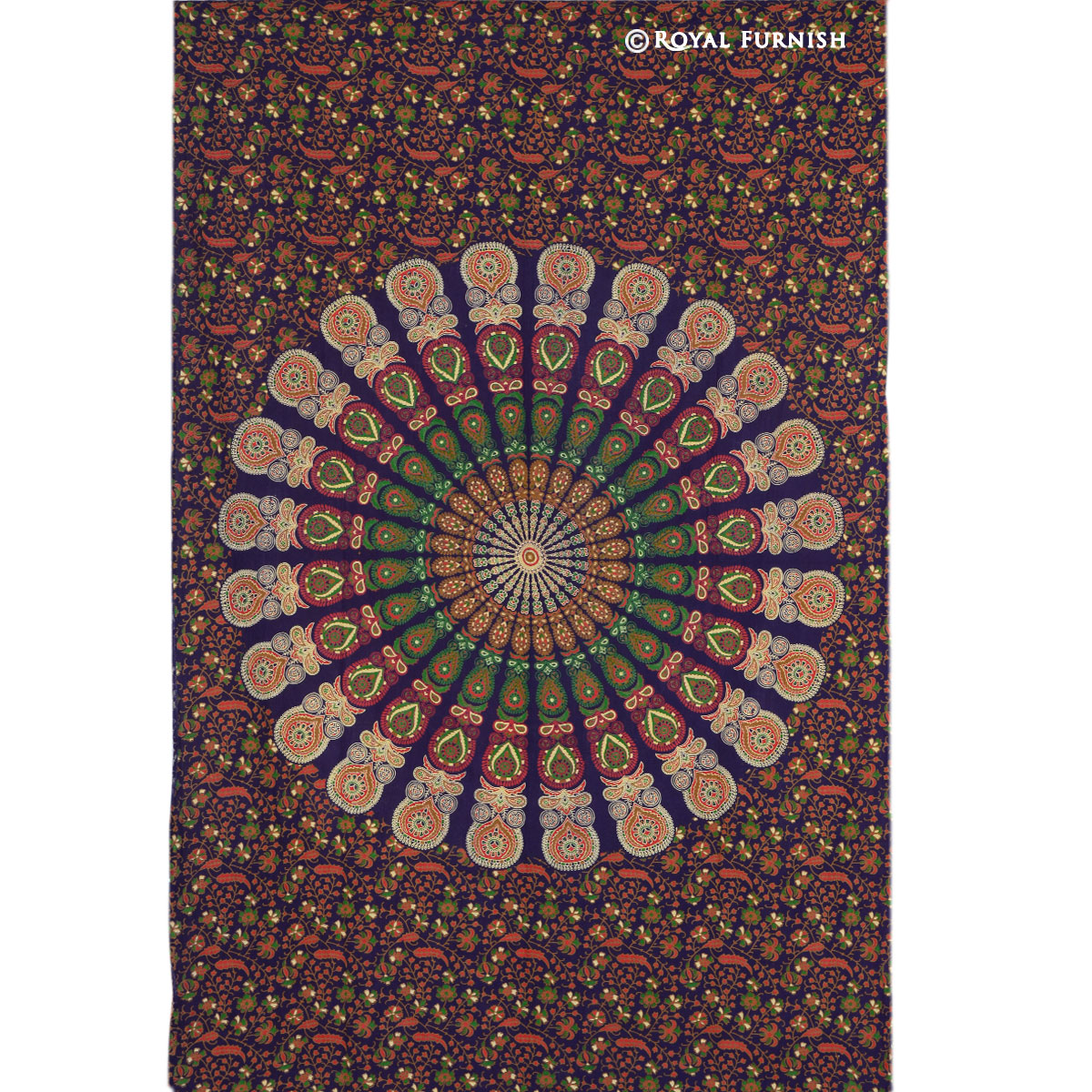 Twin Multicolor Bohemian Mandala Hippie Tapestry Indian Wall Hanging ...