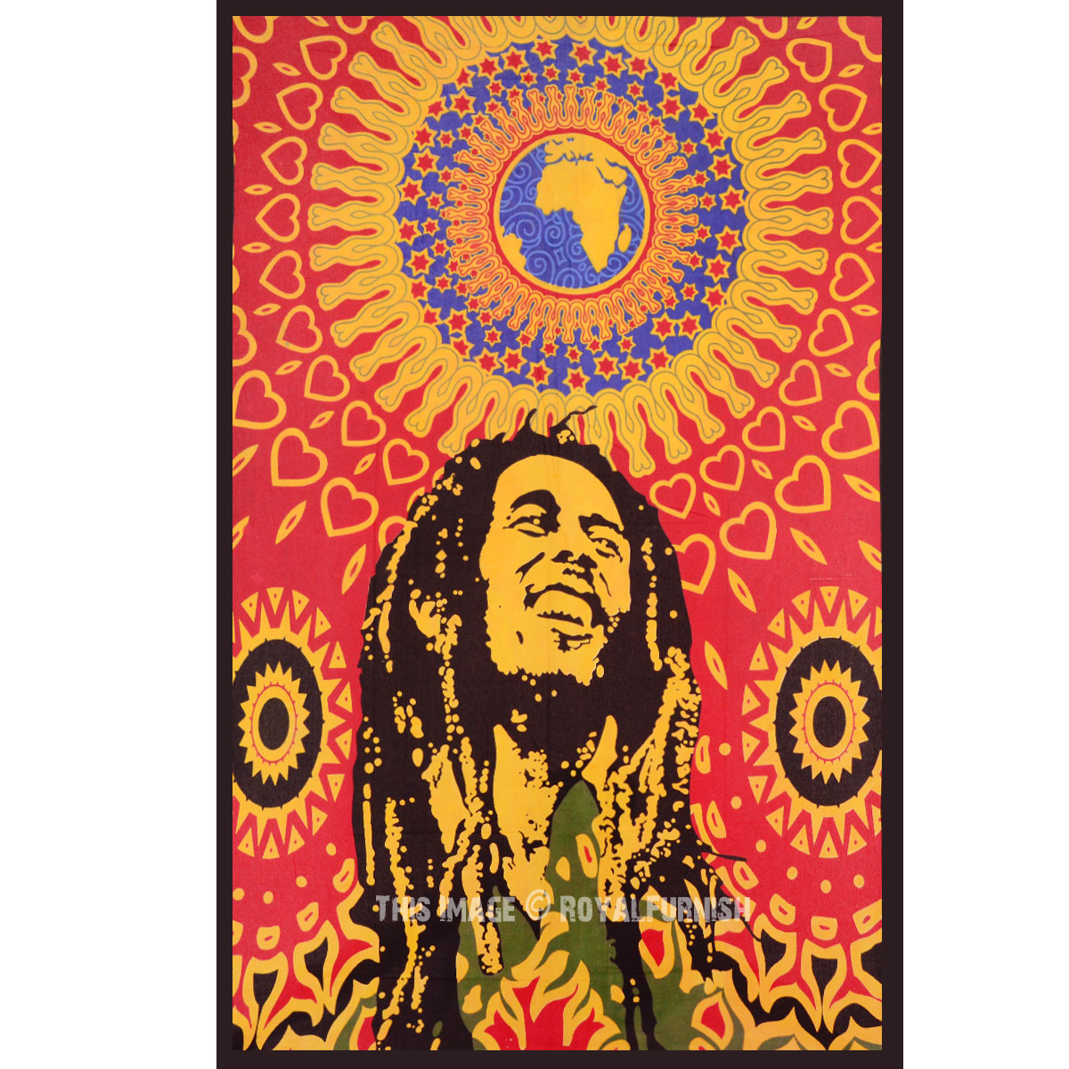 5 pcs Cotton Bob Marley Wall Hanging Tapestry Poster Throw Hippy Wholesale Lot 