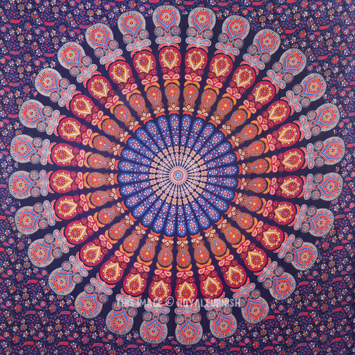 Large Bohemian Mandala Hippie Indian Tapestry Beach Blanket Throw ...