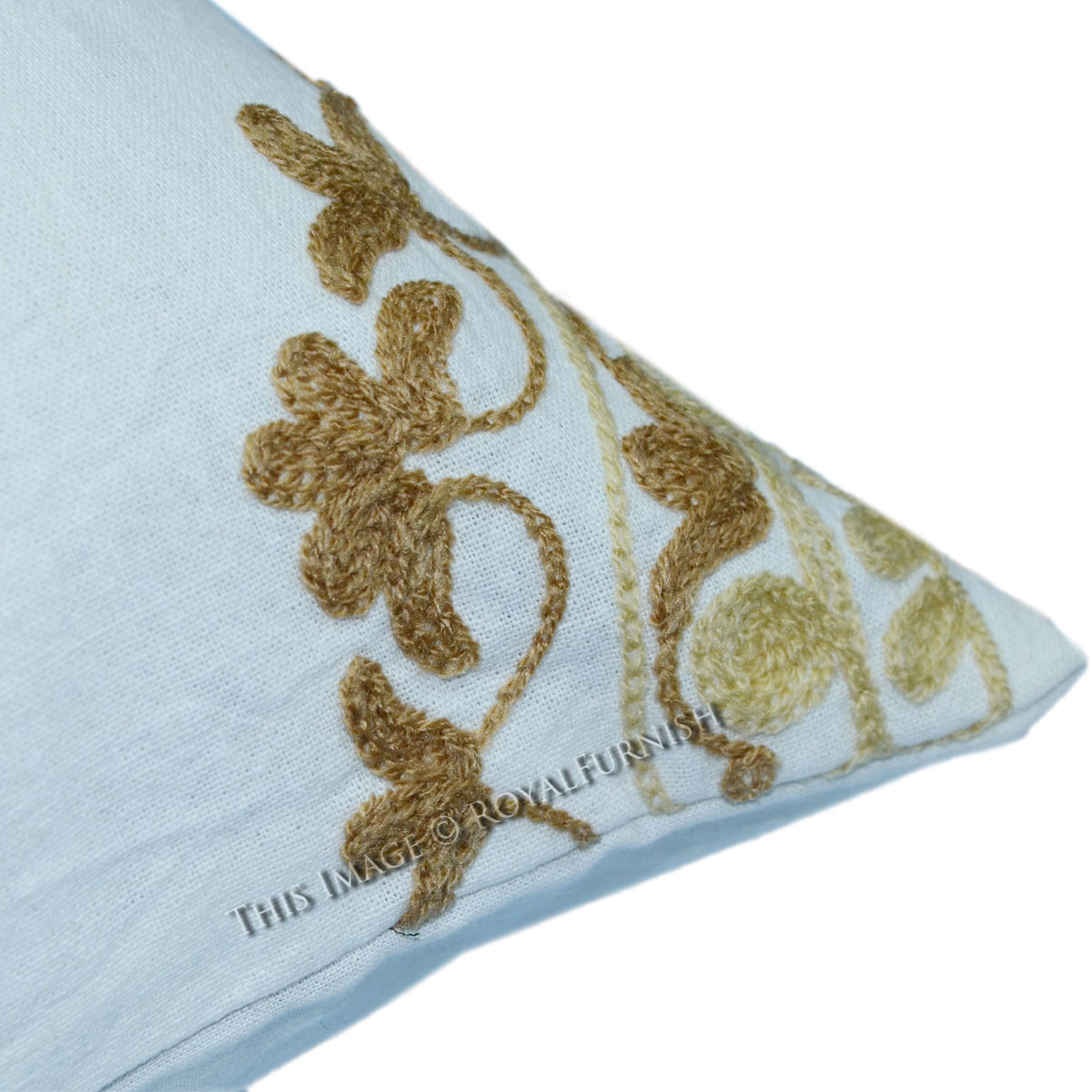 40"X40" Cm Embroidered Suzani Indoor/Outdoor Square Pillow Case