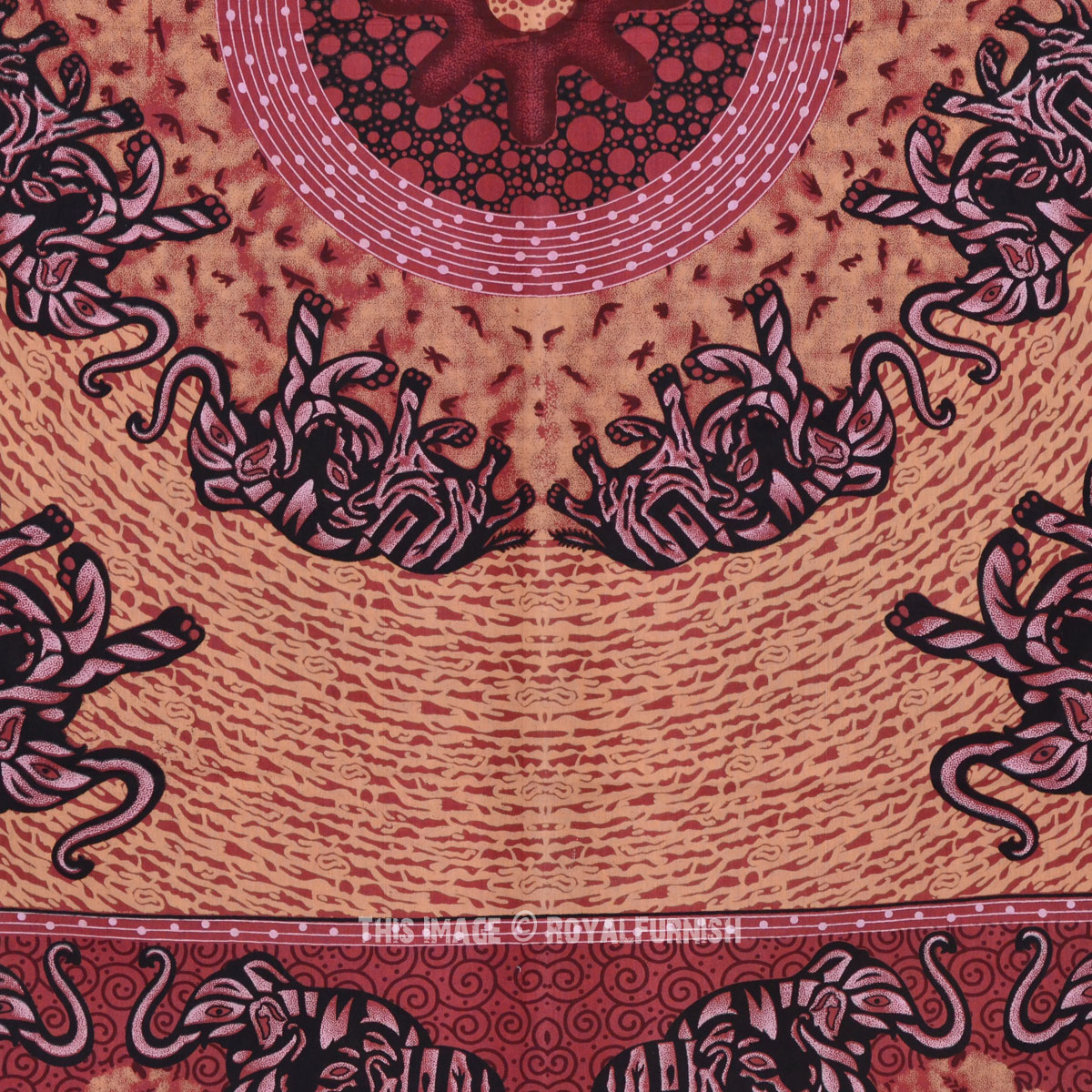 Queen Indian Elephant Mandala Hippie Tapestry Wall Hanging ...