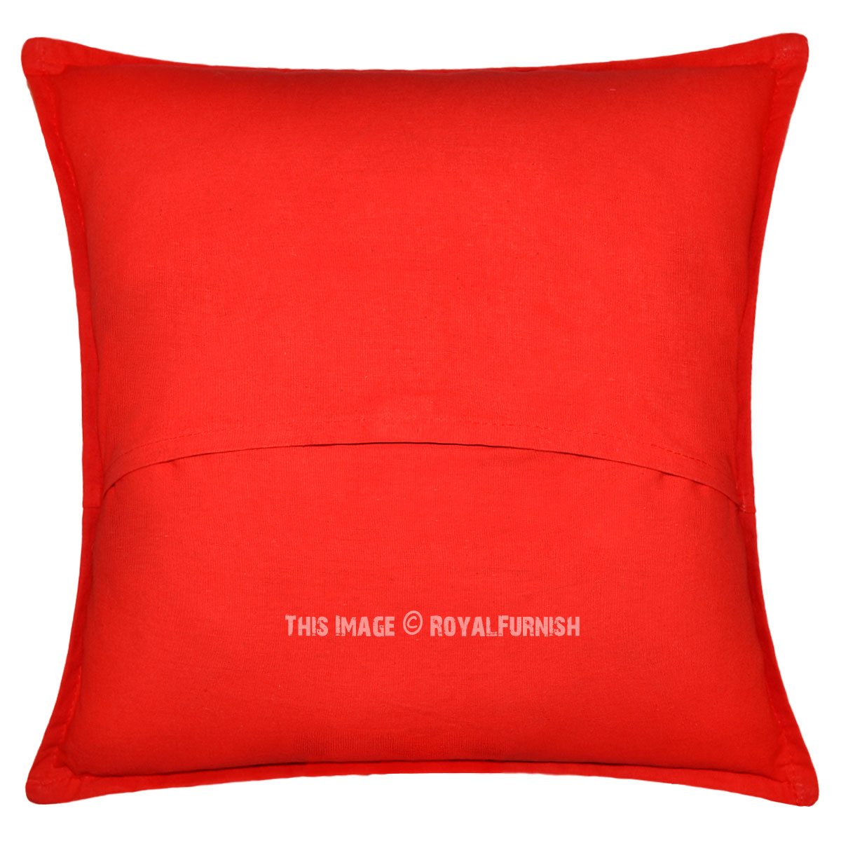 Red Small Floral Unique OneOfAKind Decorative Embroidered Pillow Sham