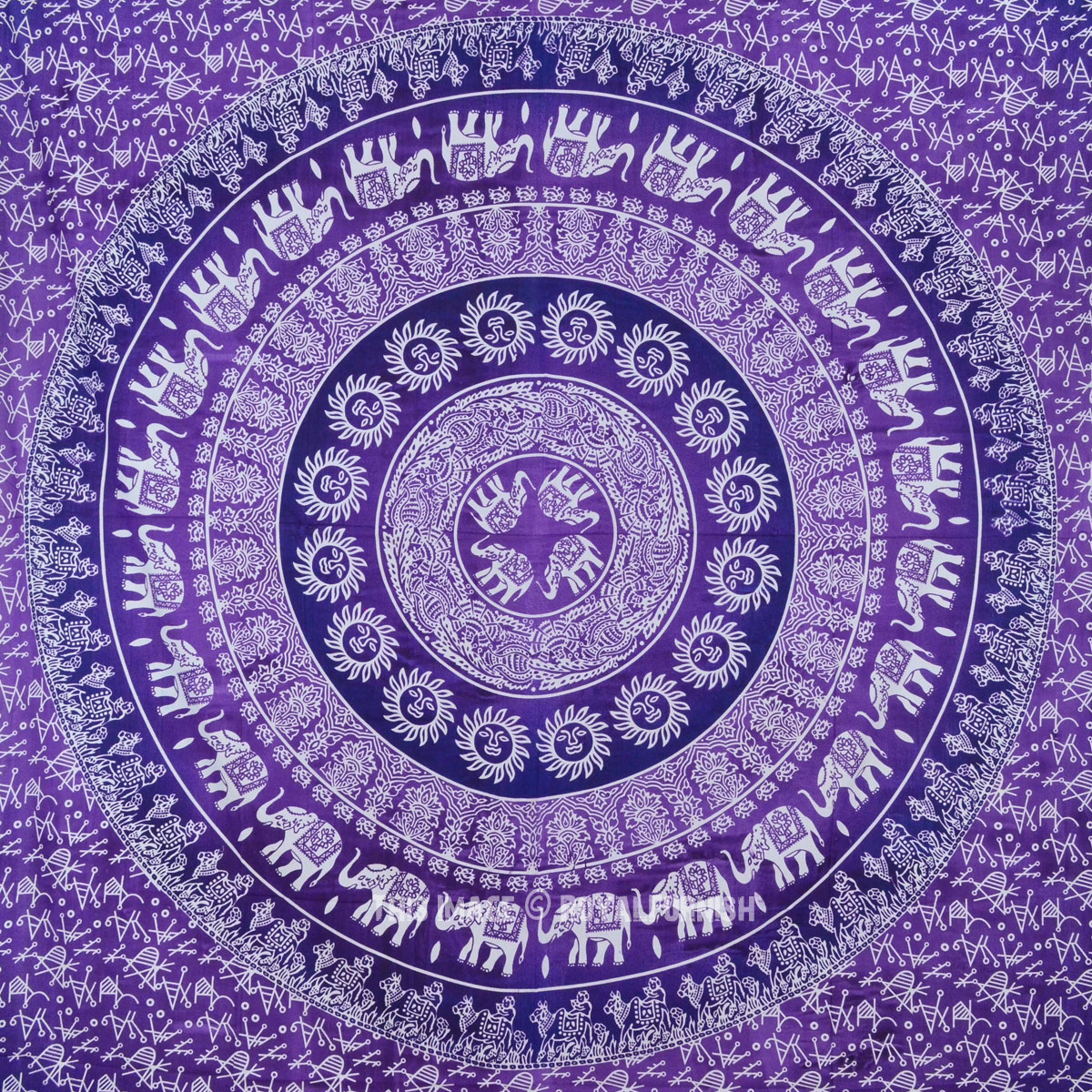 Purple elephant tapestry 2025