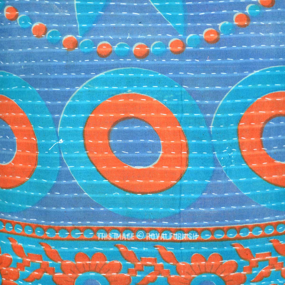 Grey Colorful Medallion 16X16 Bohemian Accent Kantha Pillow Cover 16X16