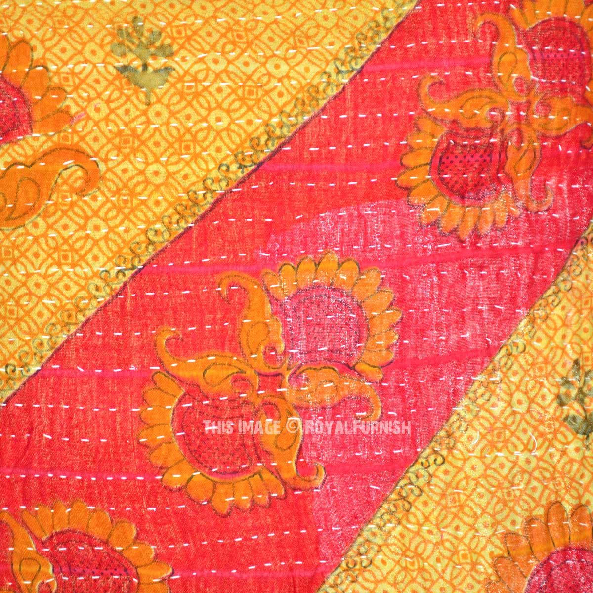 Multi Assorted Colored OneOfKind Vintage Kantha Pillow Case