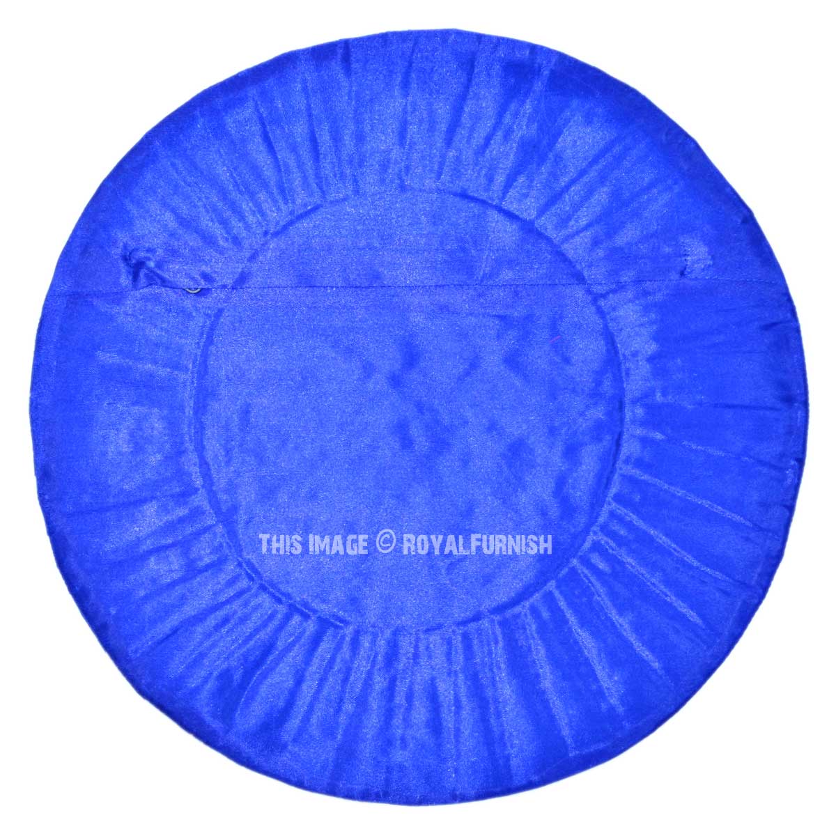 Happy Animal Theme Decorative Round Silk Throw Pillow Cover - RoyalFurnish.com