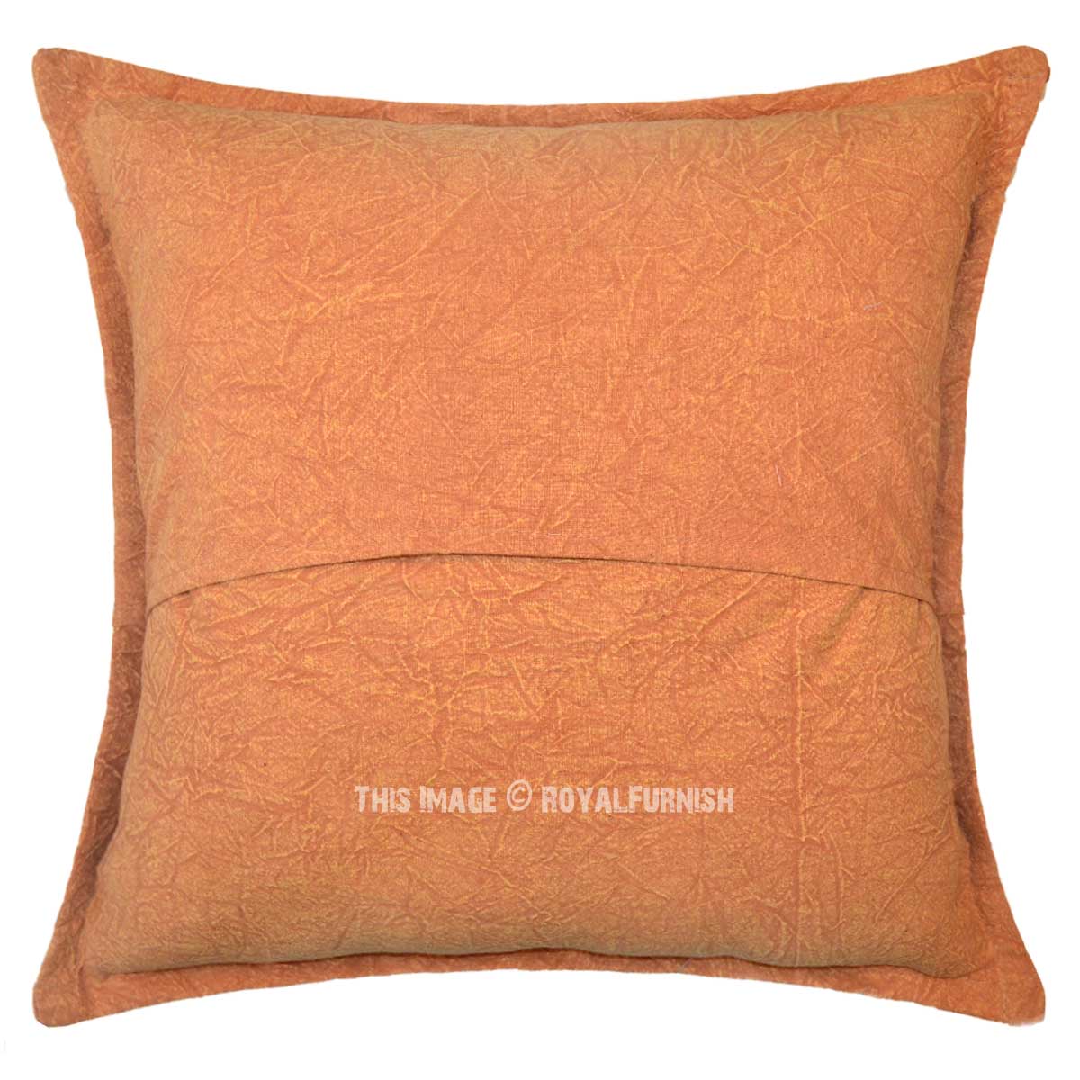 Decorative and Bohemian Accent Mirrored Embroidered Square Pillow Case 16X16 Inch